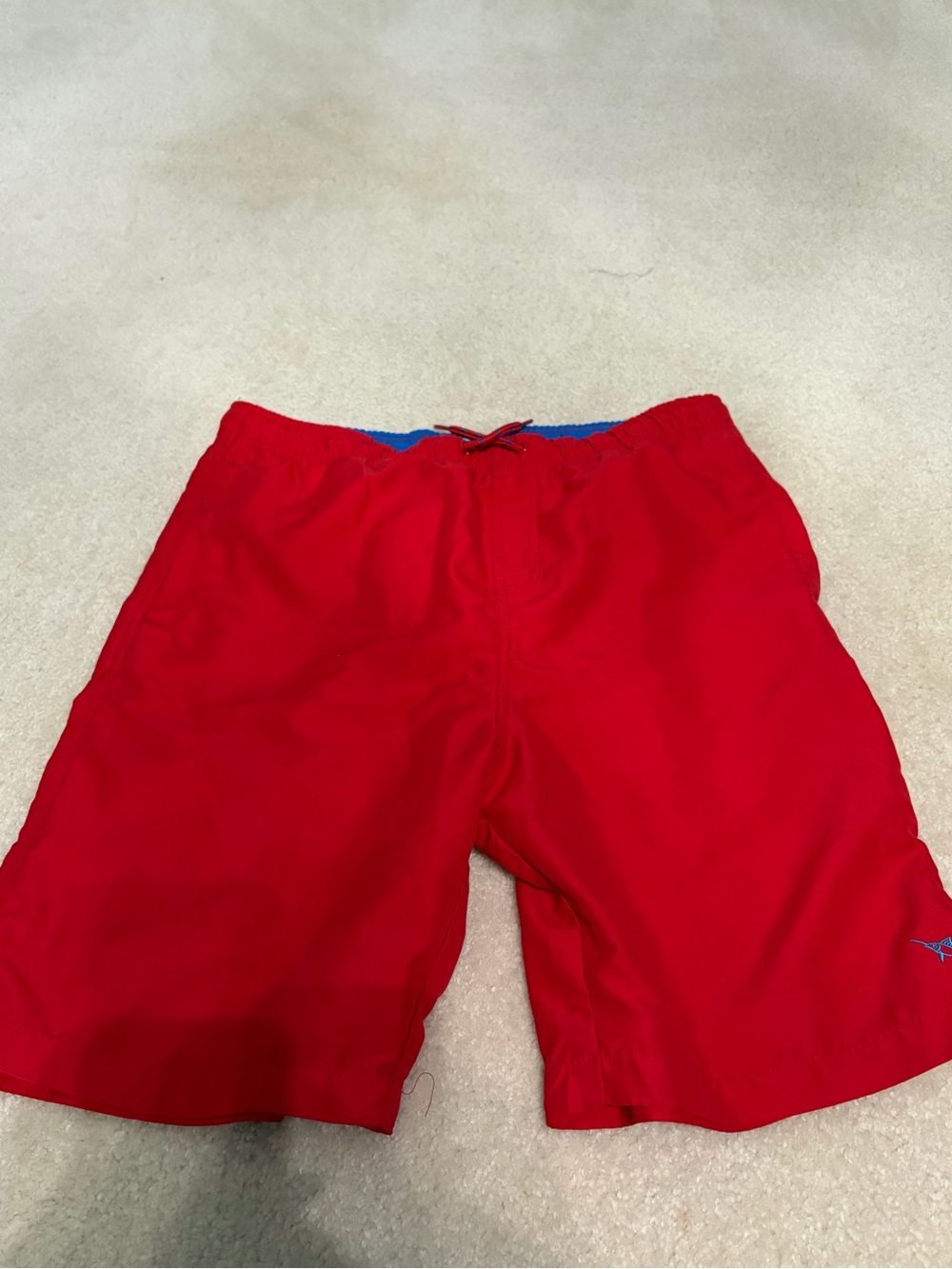 Authentic Khaki Red Swim Trunks Board Shorts Mesh Lining XL